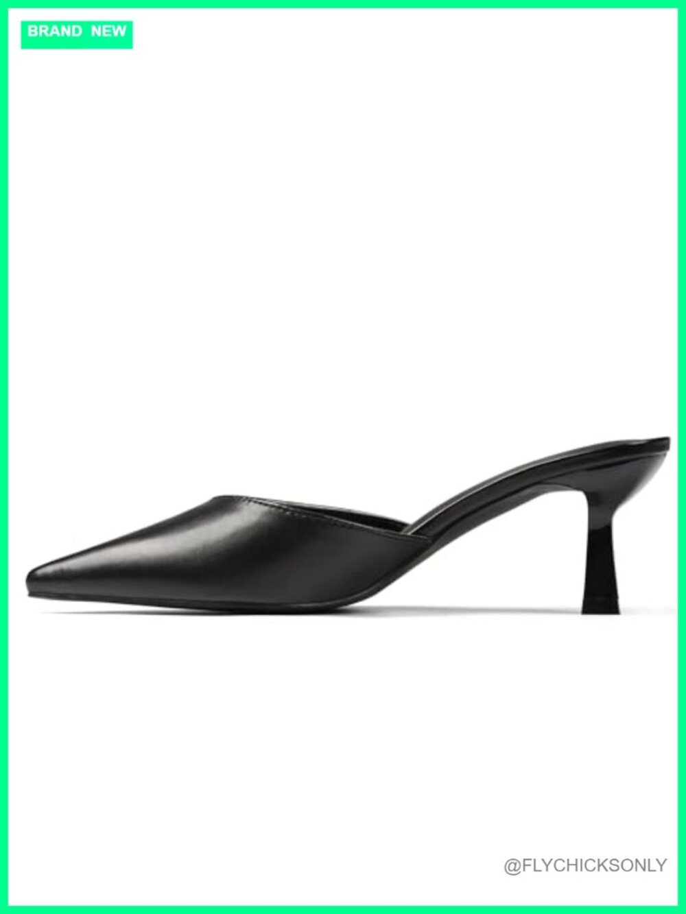 Kitten Heels Pointed Toe Stiletto Mules Slip On Slingback Dress Party Heeled